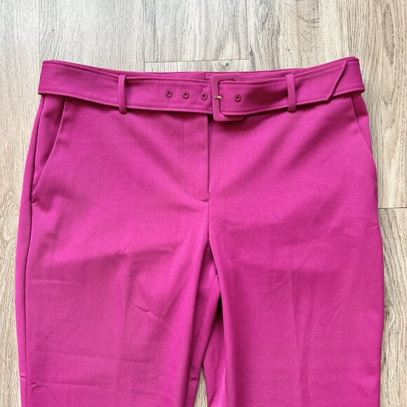 Loft The Devin Slim Ankle Pants in Fuscha Magenta Pink Size 12 Petite - Picture 3 of 12